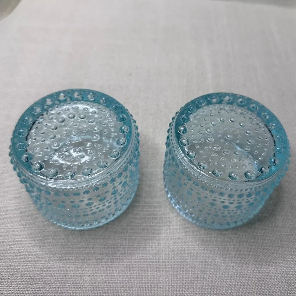 Iittala Kastehelmi Dewdrop Tealight Glass Candle Holders Light Blue